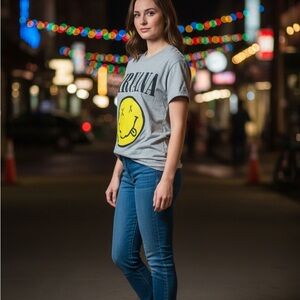 Vintage Gray Nirvana Graphic T-Shirt